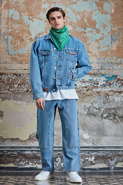 Lee Stba Text Print Detailed Green Bandana