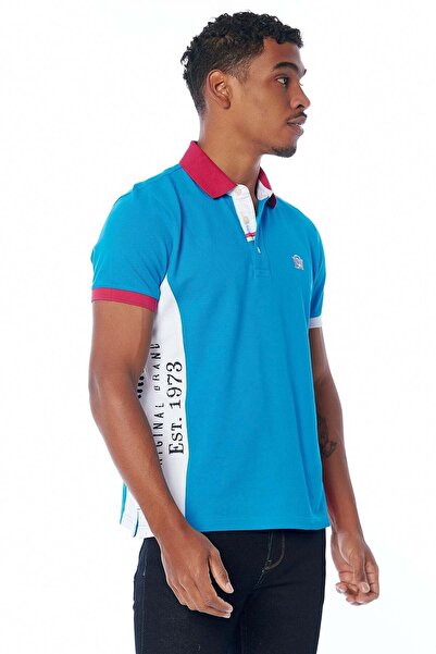 Galvanni Deviro Men's Blue Polo T-shirt