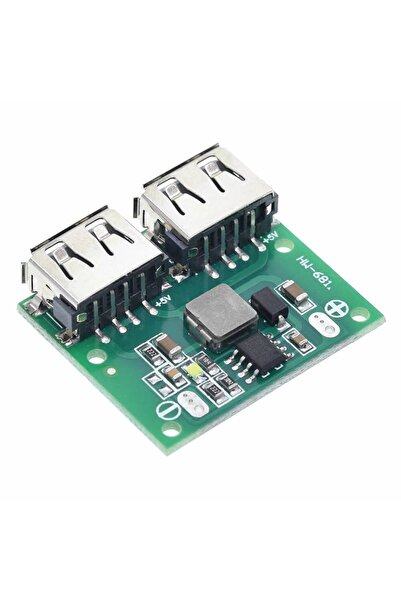 Genel Markalar 6-24v To 5v 3a Dual Usb Çıkış Voltaj Düşürücü Hw-681 2x Usb Çıkış Şarj Taşınabilir Güç Kaynağı