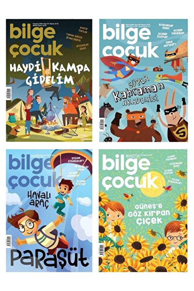 Bilge Çocuk Dergisi Süper Kahraman Akademisi  Paraşüt  Güneş'e Göz Kırpan Çiç...