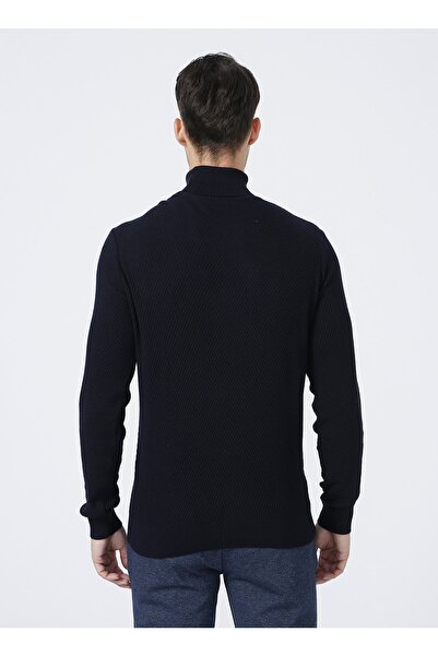 Fabrika Navy Blue Turtleneck Men's Sweater - Benson-y