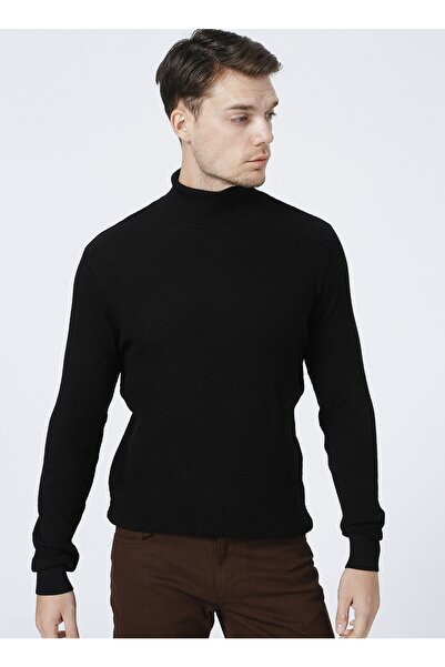 Fabrika Turtleneck Basic Black Men's Sweater - Benson-Y