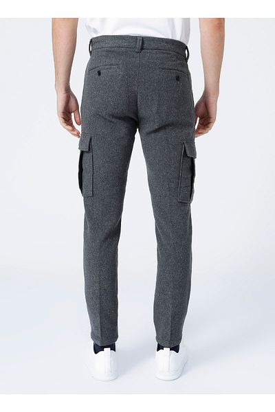 Fabrika Normal Waist Basic Anthracite Men's Cargo Pants - Kapri