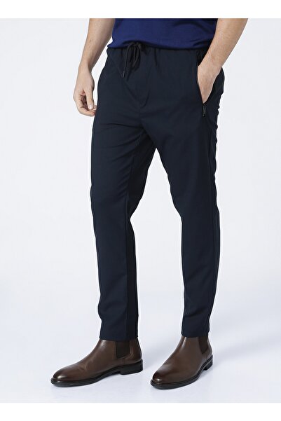Fabrika Regular Waist Basic Navy Blue Men's Chino Trousers - Bods