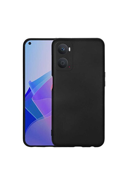 OPPO A96 4g Uyumlu Kadife Iç Yüzeyli (şık Tasarım) Silikon Kılıf Siyah