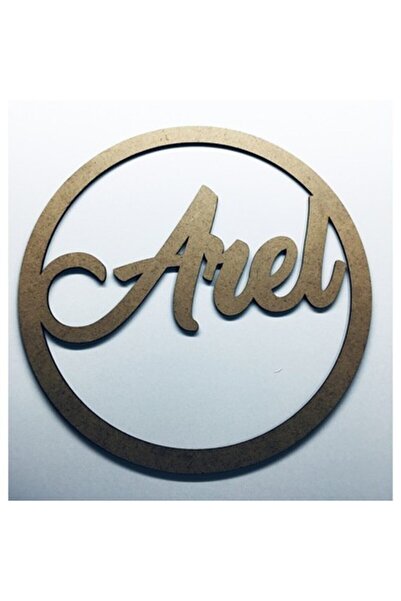 Genel Markalar Esse Tasarım Kapı Süsü Isimli Kasnak,makrome Çember,makrome Isimlik 3 Mm Ham Ahşap