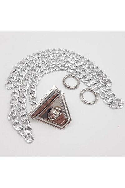 angel çanta aksesuar طقم سلسلة فضية اللون متوسطة السمك رقم: 36