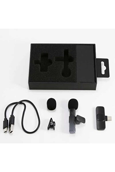 Voground Kablosuz Yaka Mikrofonu Mikrofon Taşınabilir Ses Video Kayıt Ipone Ve Typ-c Microfon 38