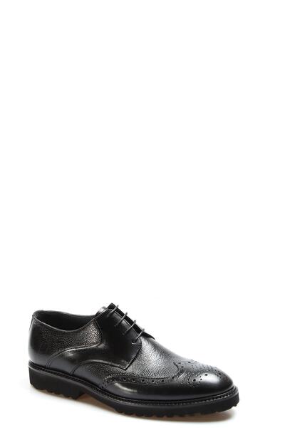 Ayakkabıhane Içi Dışı Kaliteli Hakiki Floter Deri Siyah Erkek Oxford Ayakkabı...