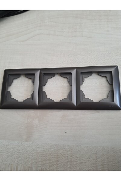 MİRAY ELEKTRİK NALBUR Gunsan Ambience Mocha 3lü Cerceve Renkli