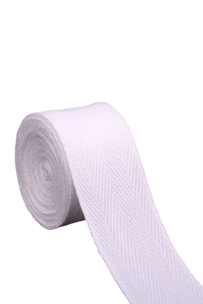 tuhafiyecimiz 4cm Width White Narrow Woven Strip White Herringbone Strip 4cm 5meter