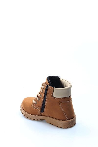 Ayakkabıhane Ποιοτικά Γνήσιο Δέρμα Nubuck Unisex Tan Παιδικές Εργατικές Μπότες με φερμουάρ Ah 07006191611002