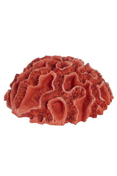 SNM Home Decoration - Büyük Yuvarlak Mercan Renkli Polyester Mercan Obje 26cm...