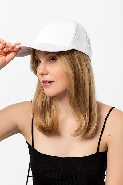 Saria Moda Unisex White Cap