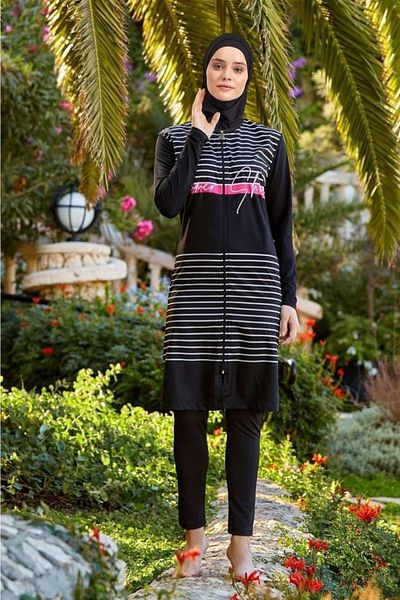 MARESİVA 0542 Digital Patterned Hijab Swimsuit