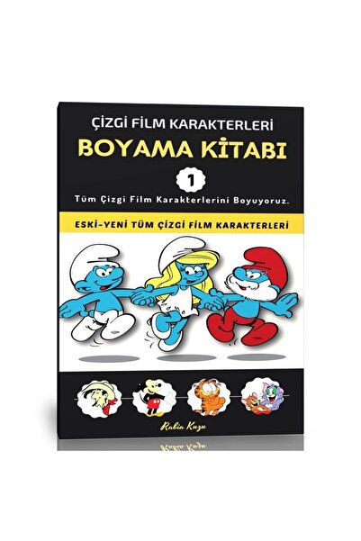 Enine Boyuna Eğitim Çizgi Film Karakterleri Boyama Kitabı-1