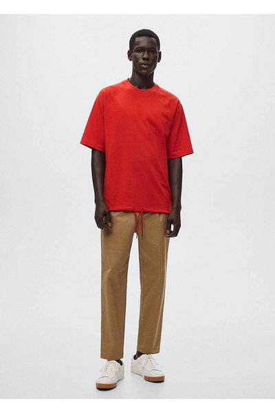 MANGO Man Baumwoll-T-Shirt mit Seildetail