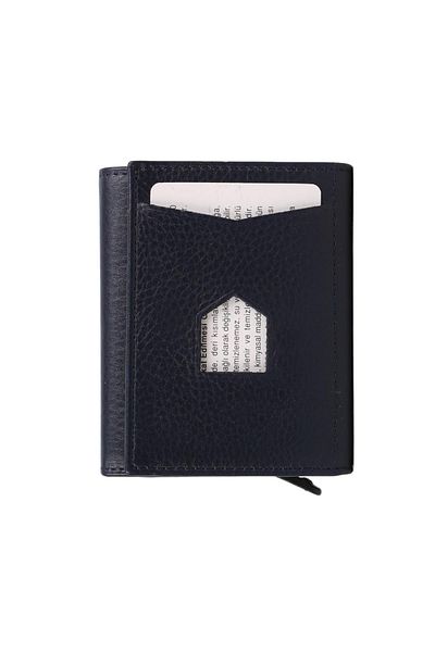 Legend Leather Ανδρικό πορτοφόλι/θήκη για κάρτες από γνήσιο δέρμα Navy Blue