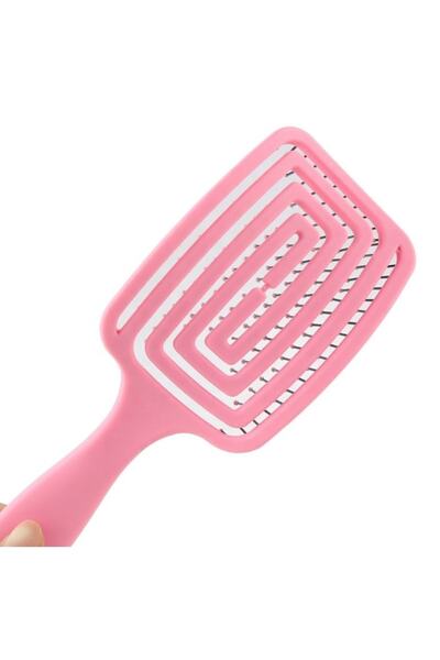 LAND OF MYTH Lom1272 Three-Dimensional Flexible Hair Lightening and Combing Brush, Flexible Pro Brush (pink)