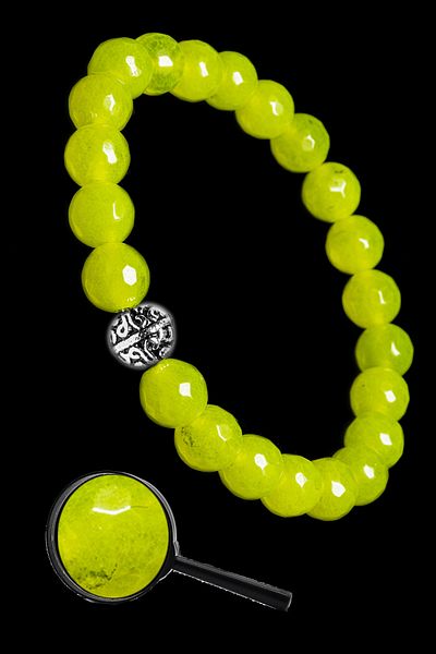 Tesbih Atölyesi Faceted Natural Lemon Quartz Stone Bracelet with Certified Silver Device