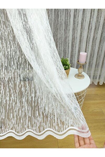 Evdepo Home Crown Ready to Use Tight Pleat Tulle Curtain Single Wing