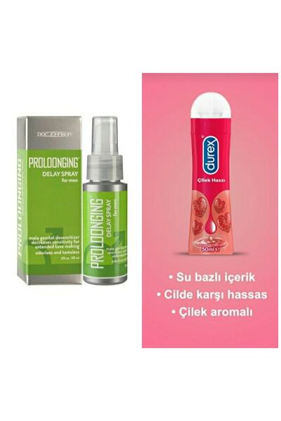 Durex Çilekli Jel+intense Uyarıcı+doc Johnson Proloongingli Sprey