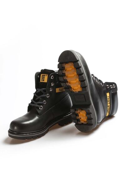 Ayakkabıhane Висококачествени дамски работни ботуши от естествена кожа, черни...