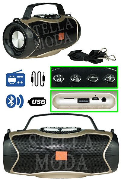 Calido Elektronik 891 Taşınabilir Hoparlör Fm Radyo Bluetooth Usb Sd Kart Des...