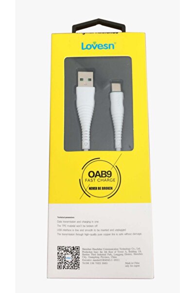 Lovesn Oab9 Kırılmaya Dayanıklı Iphone Şarj Kablosu 1 Metre