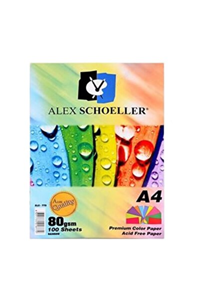 Alex Schoeller Alx-779 A4 - 10 ألوان متنوعة، 100 ورقة نسخ