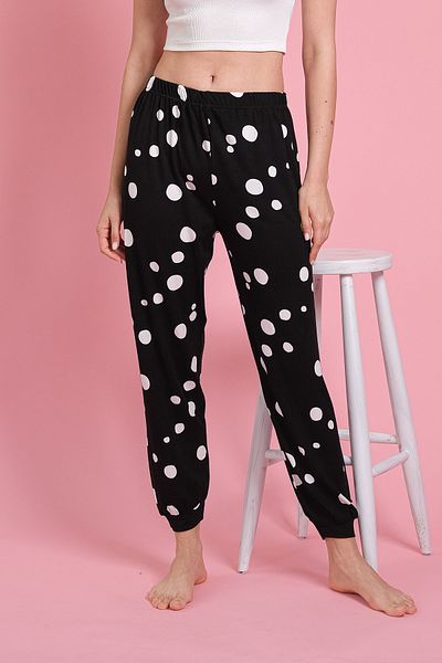 MAYSSTORE Partea de pijama cu manșetă din viscoză cu buline