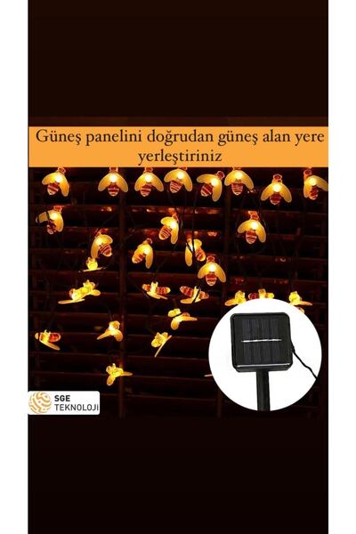 Sge Bee Solar Powered 7meter 50 Led Honey Bee Garden Lighting Decorative Ornament 30 bees