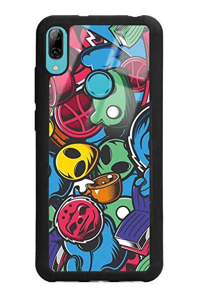 Spoyi حافظة هاتف هواوي Y6 (2019) بتصميم ريترو Ufo لامع