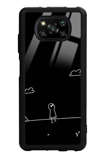 Spoyi Poco X3 Doodle Casper Tasarımlı Glossy Telefon Kılıfı