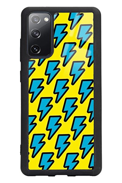 Spoyi حافظة هاتف سامسونج S20 Fe باللون الأصفر بتصميم فلاش لامع