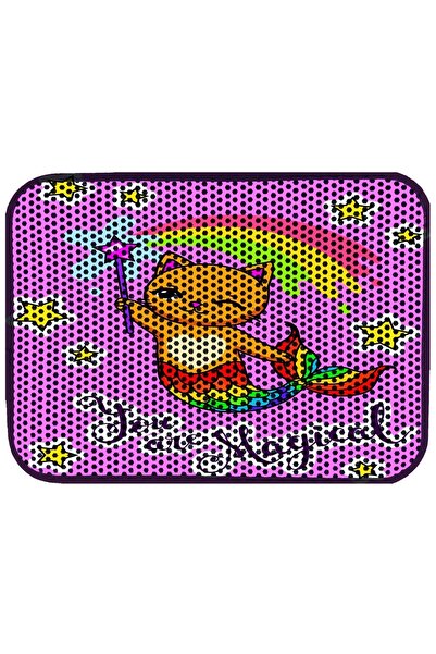Miapet Elekli Desenli Kedi Tuvalet Önü Paspası 60 X 45 Cm Magical