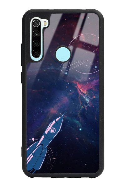 Spoyi Xiaomi Redmi Note 8 Space Rocket Design Glossy Phone Case