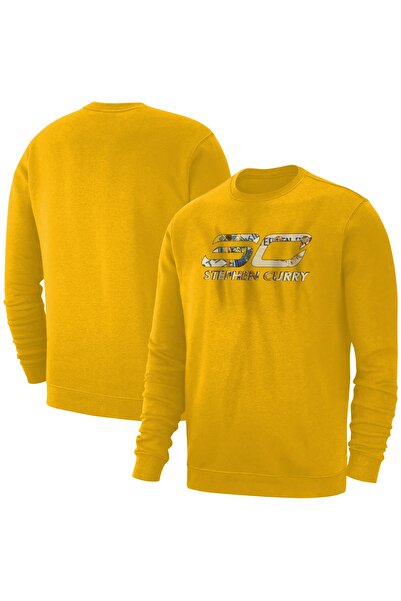 usateamfans Bărbați - Hanorac galben Golden State Curry 30 Basic