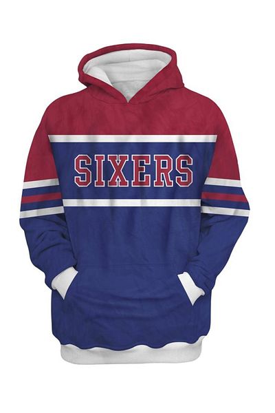 usateamfans Sixers 3D Oversized Hoodie