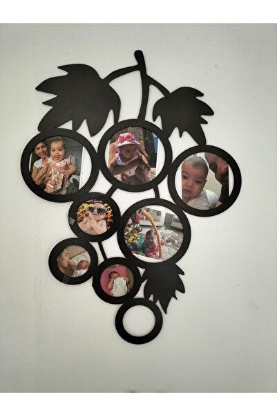 LEYLASER 8li Üzüm Desenli Fotoğraf Çerçevesi 60*45 Siyah