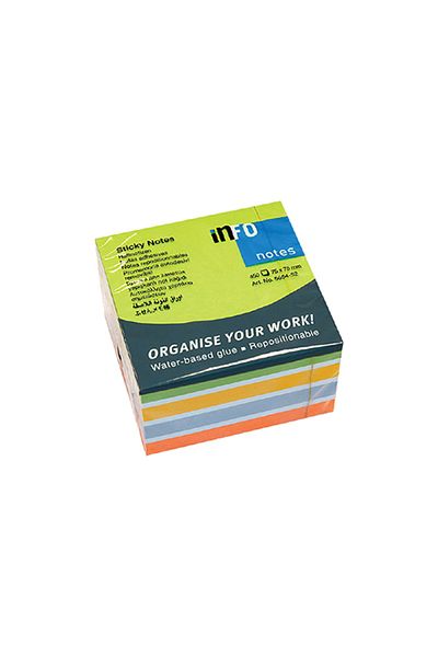 Halsa Info Notes 75x75 450 Sheets Pastel Mixed Color Note Paper