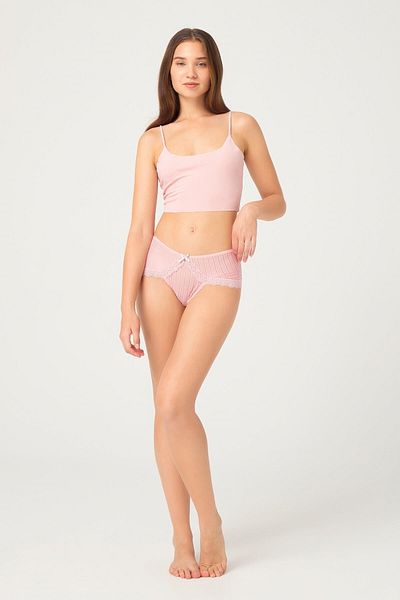 Cottonhill Women's Powder Line Ruched Stone Detailed Hipster Panties