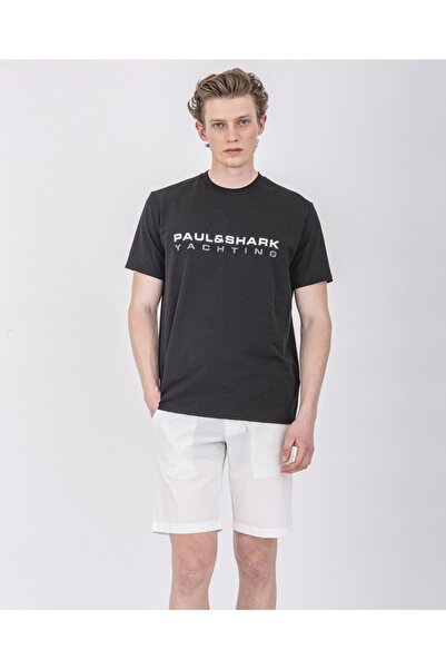 PAUL&SHARK Ανδρικό πλεκτό μπλουζάκι C.w. Βαμβάκι