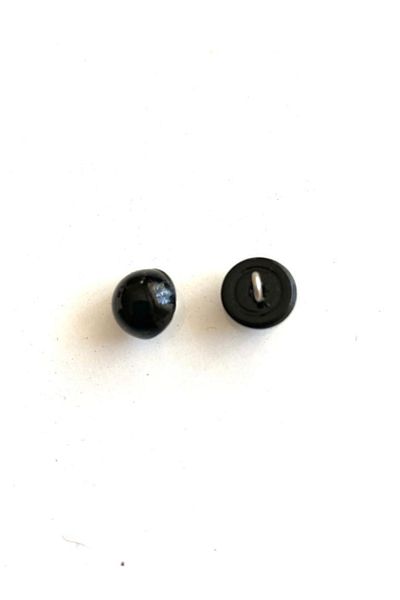 canan dizayn Half Pearl Button Metal Leg Black 12 Mm. (12Pcs)