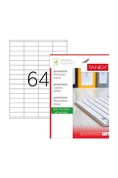 Tanex ملصق ليزر Tw-2164 (52.5 * 18 مم) - (100 قطعة)