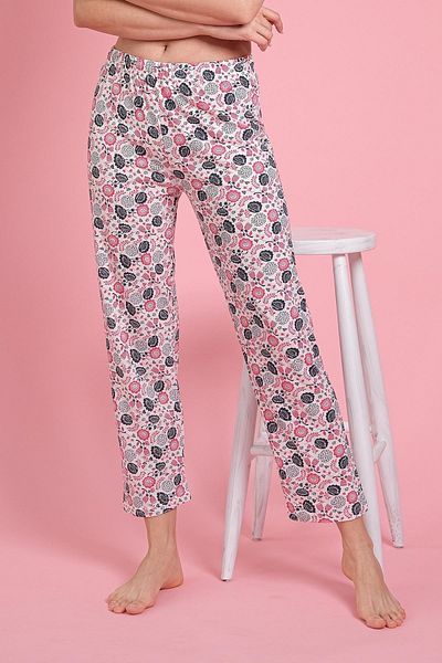 MAYSSTORE Pantaloni de pijama din jerseu cu modele florale
