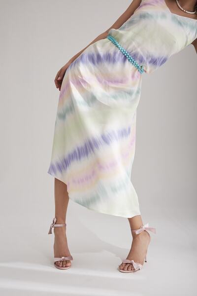 AYAKKABI PRENSİ Adriana Single Band Ribbon Detailed Powder Velvet 10 cm Women's Classic Heeled Shoes