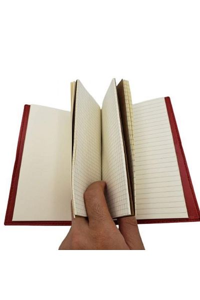 KENPAZAR هدية دفتر ملاحظات من الجلد الأحمر بتصميم بوصلة