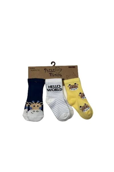 Step 3 Pack Hello World Socks 2153 Mixed Color
