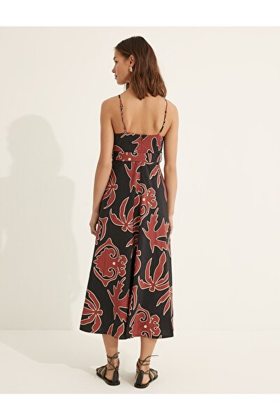 Koton İnce Askılı Desenli Elbise